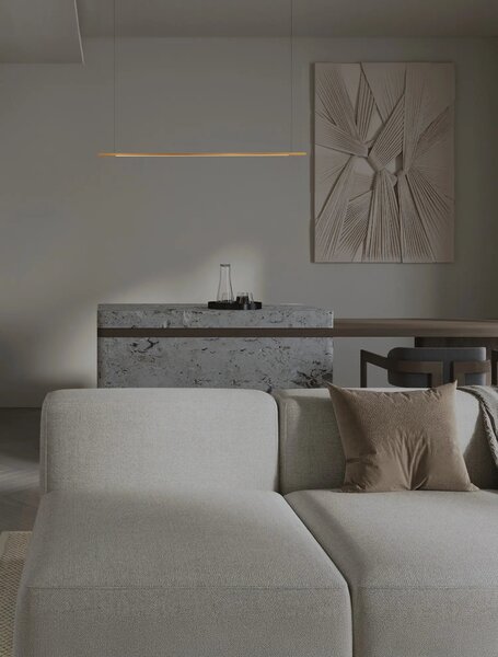 Minimalistcký LED luster Brillia zlatá 150