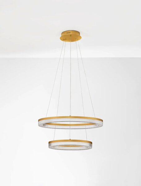 Moderný LED luster Luana zlatá 2