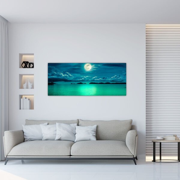 Obraz - Spln nad hladinou (120x50 cm)