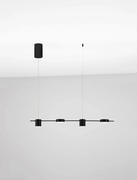 Minimalistcký LED luster Riaz čierna 20W