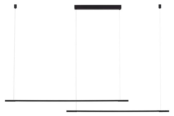 Minimalistcký LED luster Brillia čierna 140