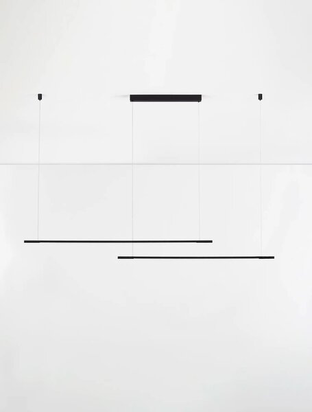 Minimalistcký LED luster Brillia čierna 140