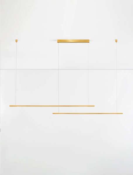 Minimalistcký LED luster Brillia zlatá 140