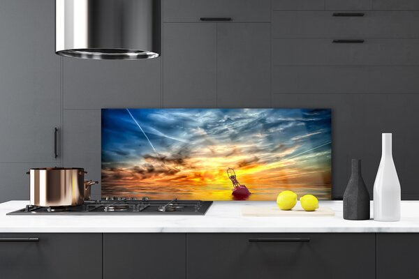 Sklenený obklad Do kuchyne Abstrakcia umenie 125x50 cm