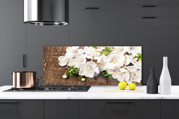Sklenený obklad Do kuchyne Kvety rastlina príroda 125x50 cm