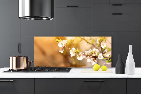 Sklenený obklad Do kuchyne Kvety rastlina príroda 125x50 cm