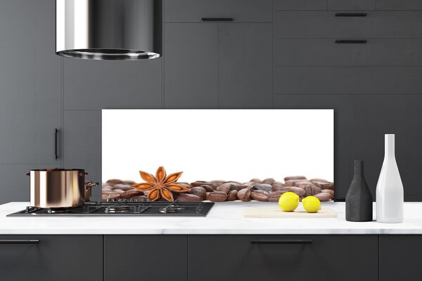 Sklenený obklad Do kuchyne Káva zrnká kuchyňa 125x50 cm