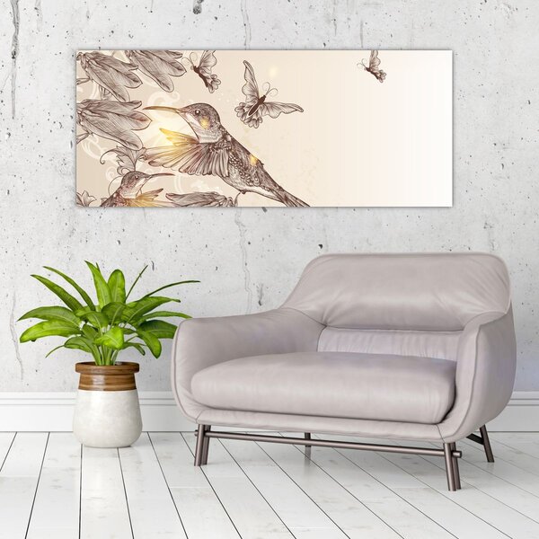 Obraz - Kolibríky (120x50 cm)
