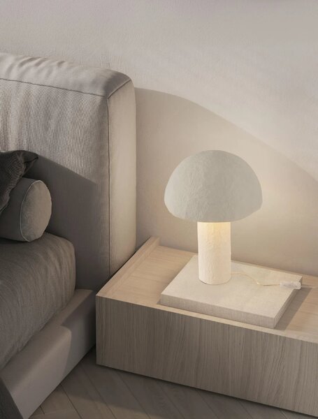 Moderná stolová lampa Mushu Biela