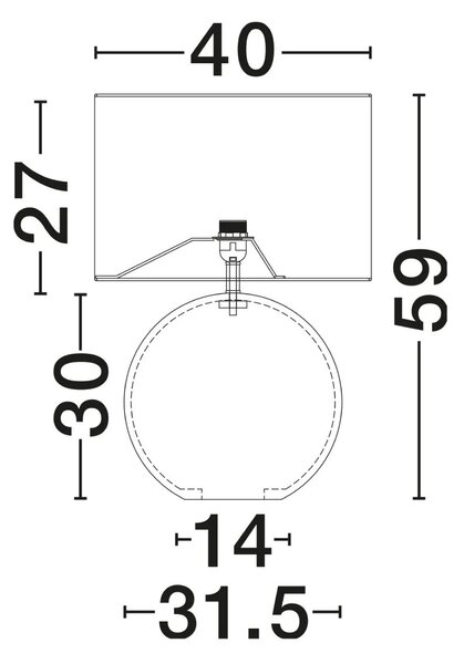 Dizajnová stolová lampa Ever 40 Prírodná