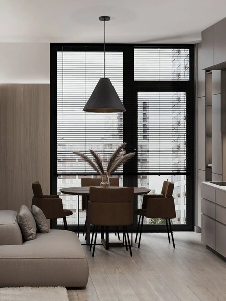 LED moderný luster Joelle 45 Čierna