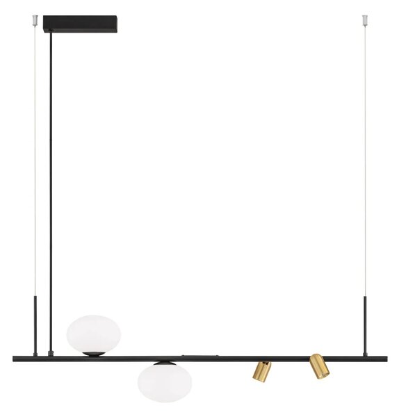 LED moderný luster Noble Čierna