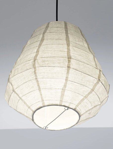 Led ľanový luster Linnet B 36cm – Biela
