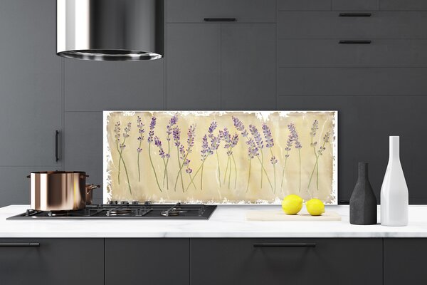 Sklenený obklad Do kuchyne Kvety rastlina príroda 125x50 cm