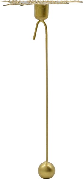 Závesný svietnik na stromček Star Antique Brass – set 6 ks