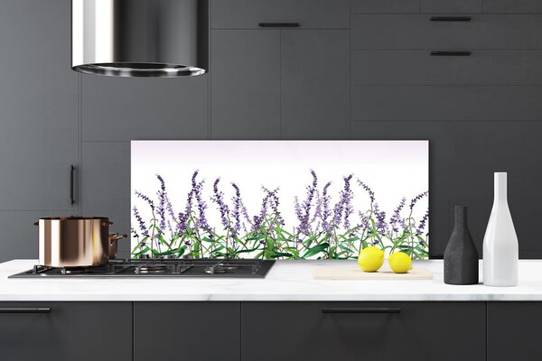 Sklenený obklad Do kuchyne Kvety rastlina príroda 125x50 cm