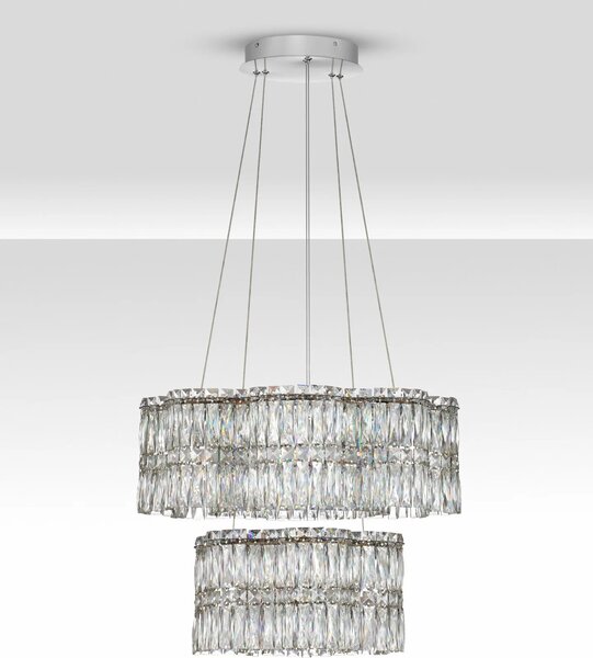LED moderný luster Nuvia 2 Chromová