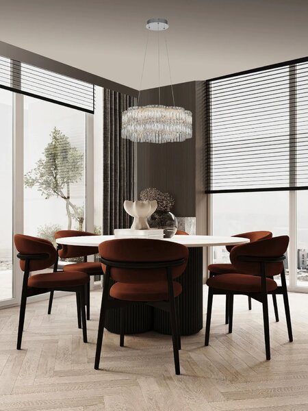 LED moderný luster Nuvia 1 Chromová