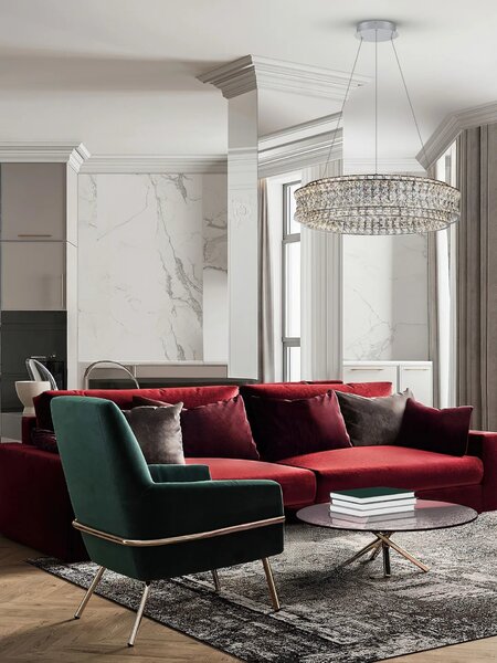 LED moderný luster Celysia 80 Chromová