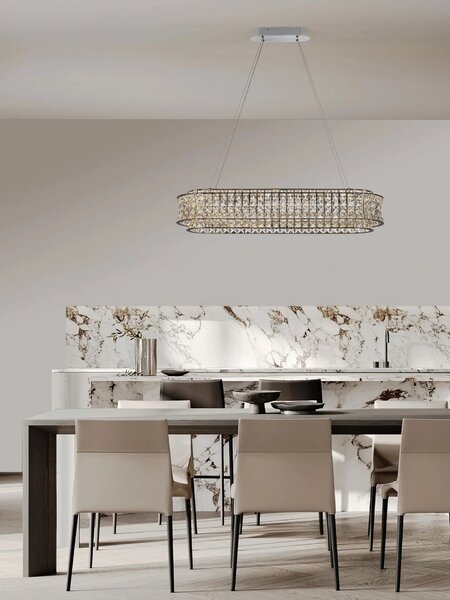 LED moderný luster Celysia 100 Chromová