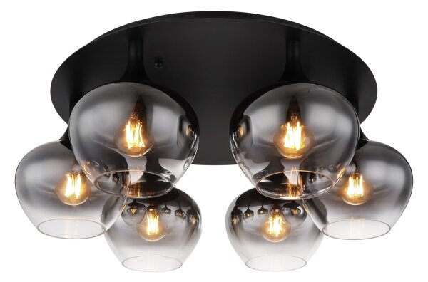 Globo 15548-6D - Prisadený luster MAXY 6xE27/40W/230V pr. 65 cm čierna