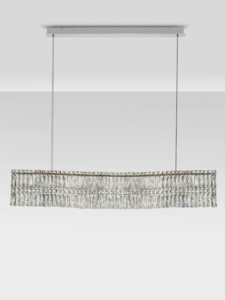 LED moderný luster Nuvia line Chromová