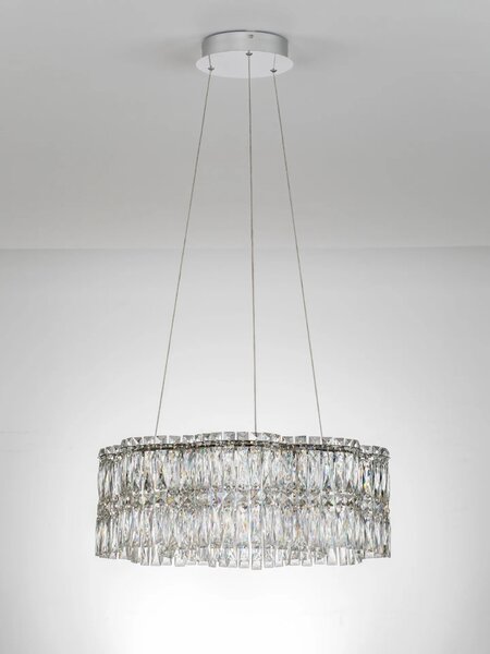 LED moderný luster Nuvia 1 Chromová