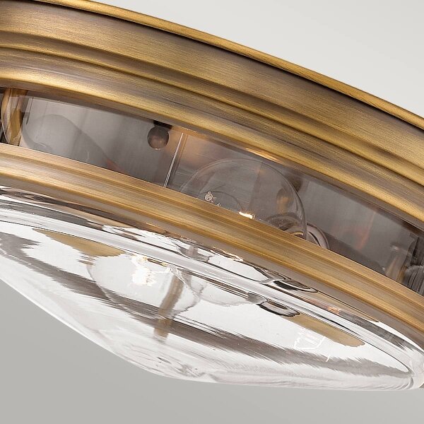 Quintiesse QN-HADRIAN-FS-BR-CLEAR-Vonkajšie stropné svietidlo HADRIAN 2xE27/40W/230V IP44 bronz