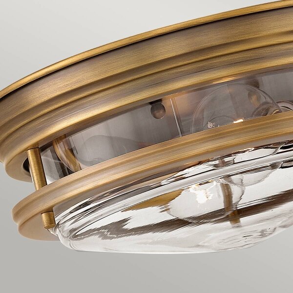 Quintiesse QN-HADRIAN-FS-BR-CLEAR-Vonkajšie stropné svietidlo HADRIAN 2xE27/40W/230V IP44 bronz