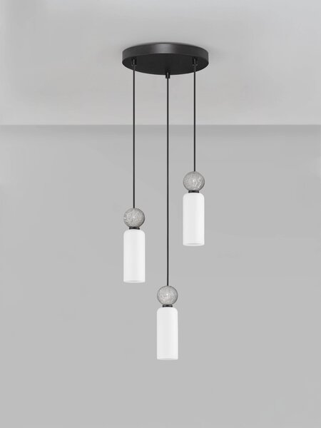 LED moderný luster Filomena 25 stone – Sivá