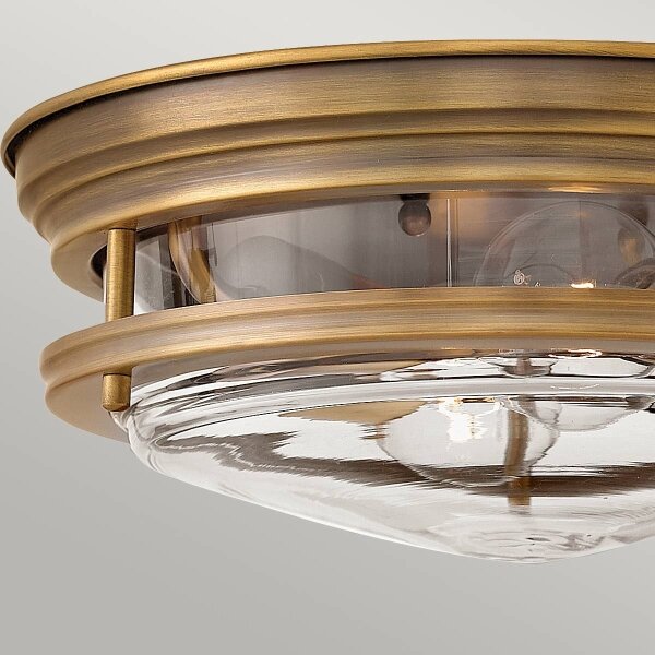 Quintiesse QN-HADRIAN-FS-BR-CLEAR-Vonkajšie stropné svietidlo HADRIAN 2xE27/40W/230V IP44 bronz