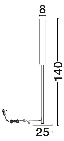 Dizajnová stojaca lampa Nolia Zlatá
