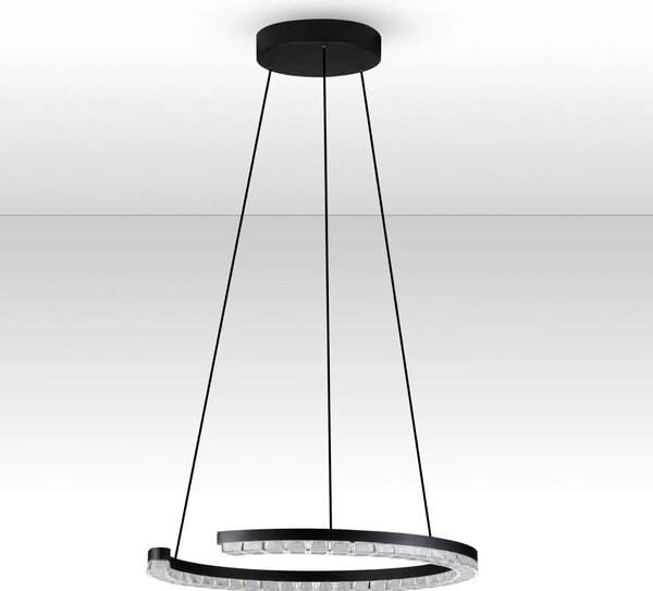 LED moderný luster Gleamy 46 Čierna