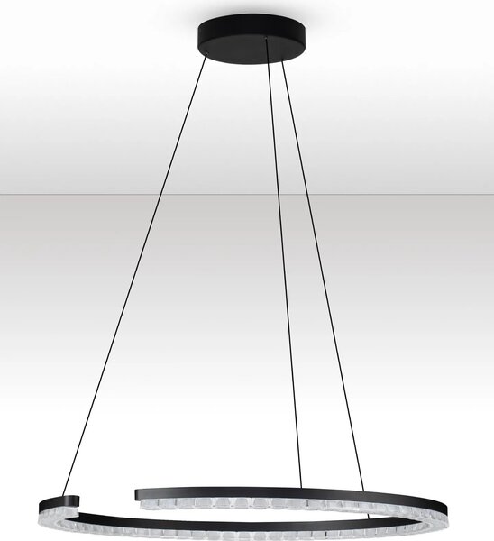 LED moderný luster Gleamy 65 Čierna