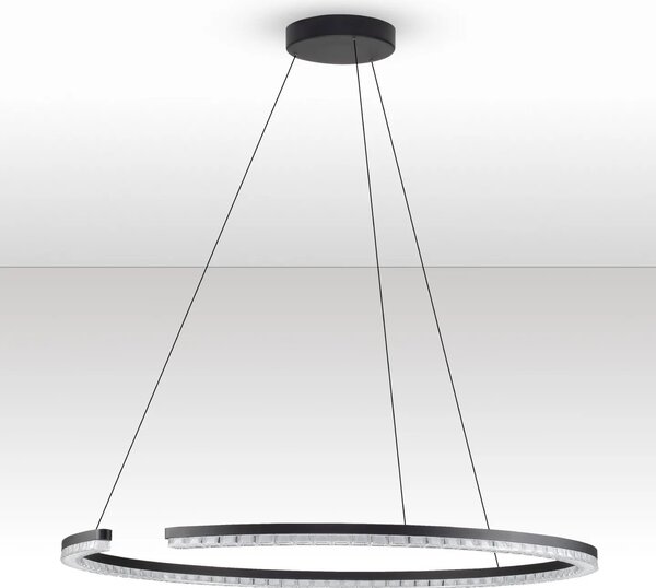 LED moderný luster Gleamy 85 Čierna