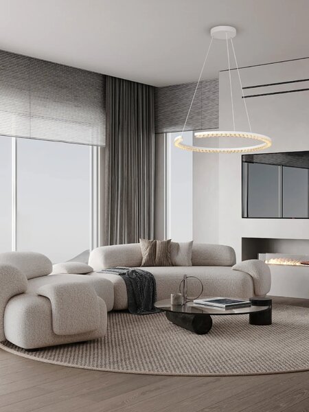 LED moderný luster Gleamy 65 Biela