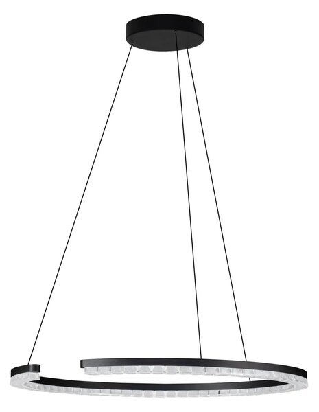 LED moderný luster Gleamy 65 Čierna