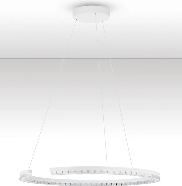 LED moderný luster Gleamy 65 Biela