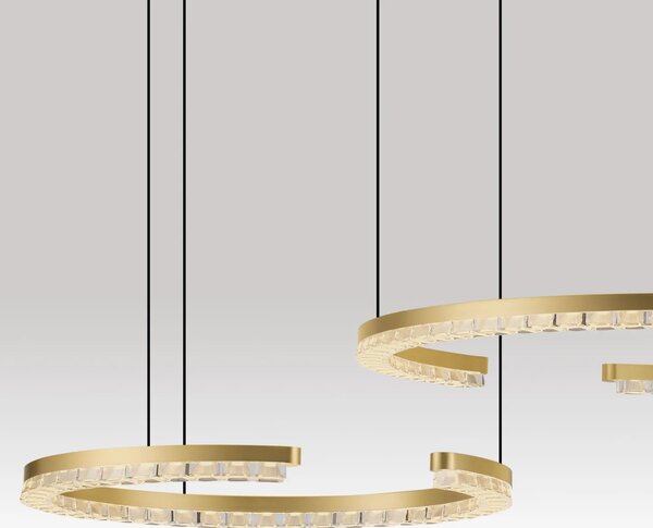 LED moderný luster Gleamy 2 Zlatá