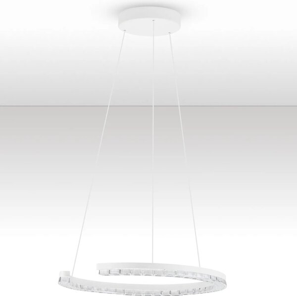 LED moderný luster Gleamy 46 Biela
