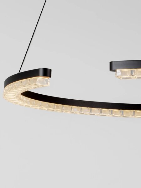 LED moderný luster Gleamy 65 Čierna