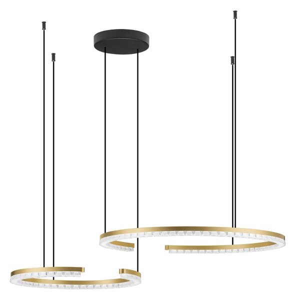 LED moderný luster Gleamy 2 Zlatá