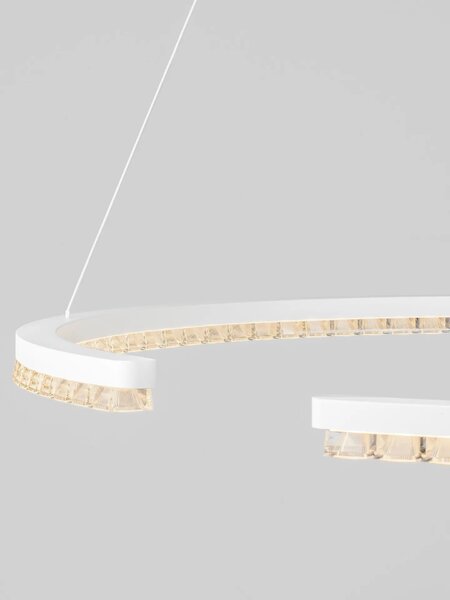 LED moderný luster Gleamy 85 Biela