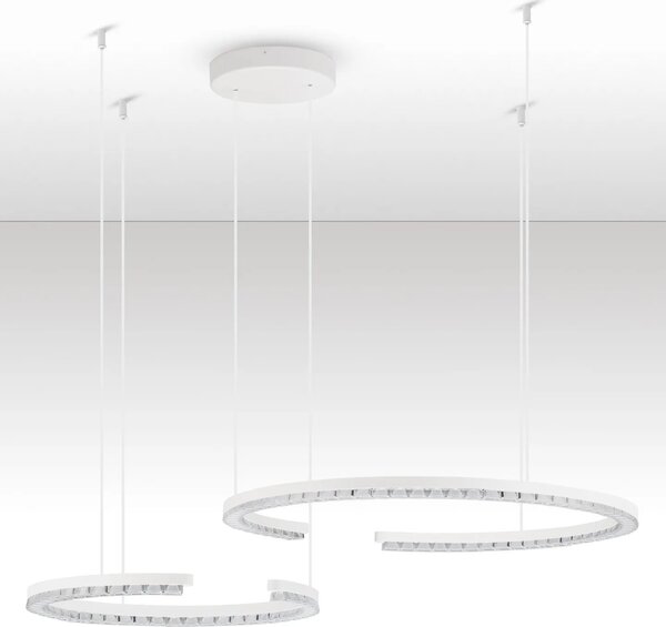 LED moderný luster Gleamy 2 Biela