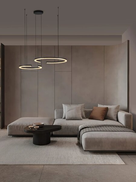 LED moderný luster Gleamy 2 Čierna