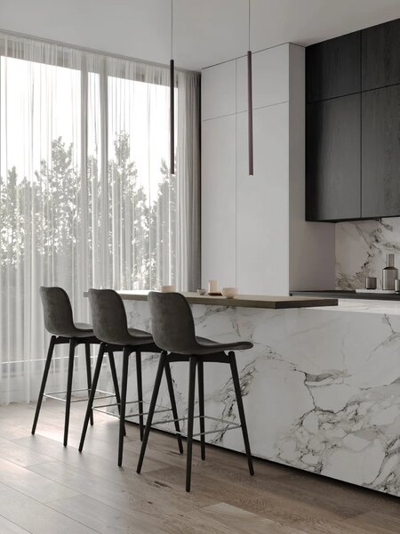 LED moderný luster Brillia Čierna Perl