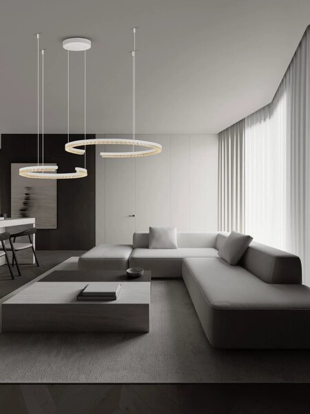 LED moderný luster Gleamy 2 Biela