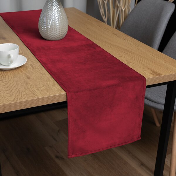 Biante Zamatový behúň na stôl Velvet Prémium SVP-007 Malinovo červený 35x120 cm