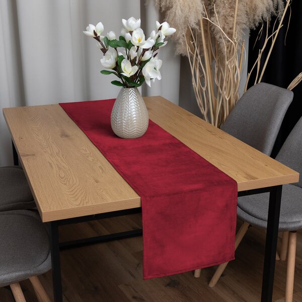 Biante Zamatový behúň na stôl Velvet Prémium SVP-007 Malinovo červený 35x120 cm