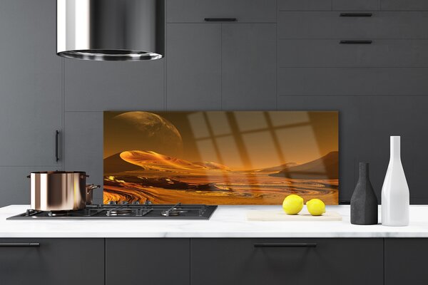 Sklenený obklad Do kuchyne Púšť vesmír príroda 125x50 cm